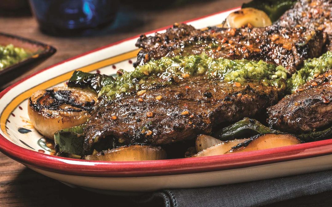 Grilled Steak with Classic Chimichurri Sauce